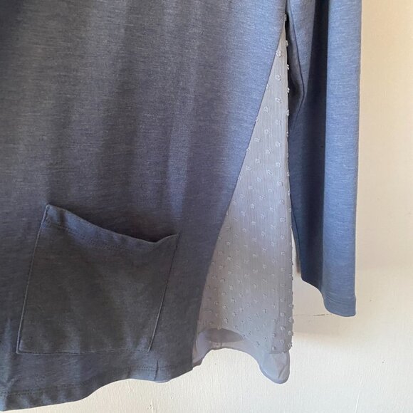 Logo Lounge Lori Goldstein Cardigan Womens Small Blue Open Front Mixed Material - Picture 4 of 9